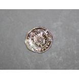 ISLAMIC SILVER COIN - Fatimid coins, Silver 1/4 Dirham, Poss (340 between 390 AH). 15mm