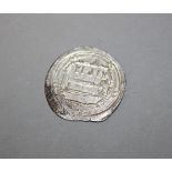 SILVER ISLAMIC COIN - ABBASID,al-Rashid, Silver dirham, Mint of . al-Muhammadiya, year 191 AH.