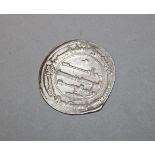 SILVER ISLAMIC COIN - ABBASID, al-Rashid, Silver dirham, Mint of . al-Muhammadiya, year 190 AH.