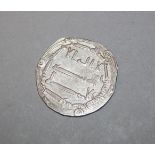 ISLAMIC SILVER COIN, ABBASID, temp. al-Mansur, Gold Dirham, mint of Al kufa, year 142 AH, Lustrous