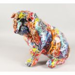 A GRAFFITI MODEL OF A BULLDOG. 15ins high.