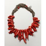 A GOOD ISLAMIC CORAL NECKLACE.