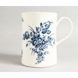 A WORCESTER MUG, printed with the Bouquets pattern.