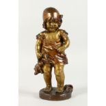 JUAN CLARA (1875-1958) SPANISH A GOOD SMALL BRONZE of a standing young girl. 8.5ins high.
