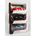 FIRST GEAR SET OF THREE 1.25 SCALE AMERICAN MUSCLE CARS, two Ford Fairlane and Pontiac GTO. RRP: £40