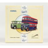 A CORGI BOXED SET OF GUY ARAB AND LEYLAND TIGER BUSES. RRP: £25.