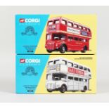 TWO CORGI CLASSICS AEC ROUTEMASTER BUSES. RRP: £20 each.