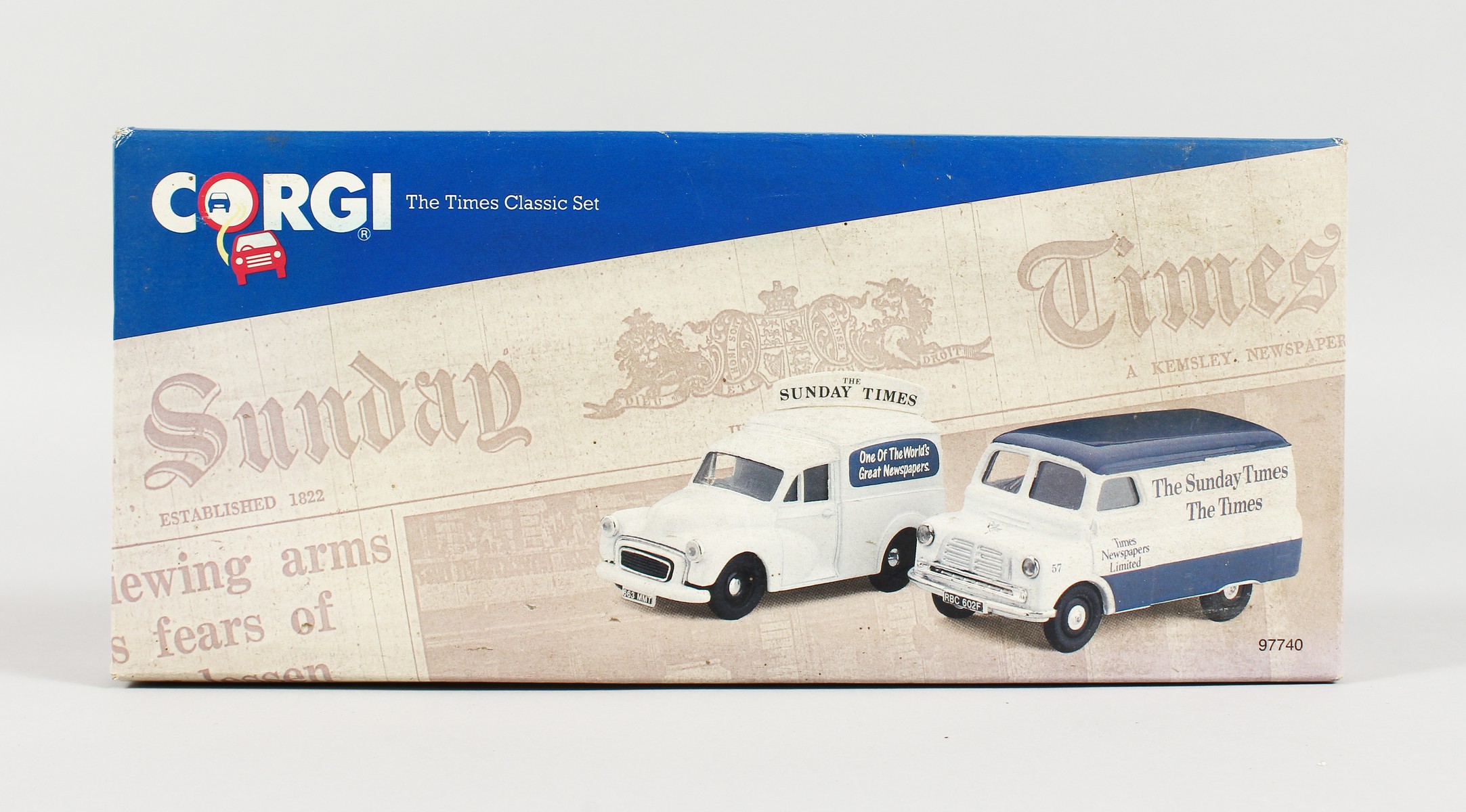 CORGI THE TIMES CLASSIC SET, Morris 1000 Van and Bedford CA Van. RRP: £25.