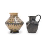 A Mexican clay pitcher and Casas Grande clay pot