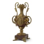A French gilt-bronze rouge marble vase