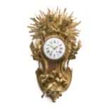 A French gilt-bronze cartel clock