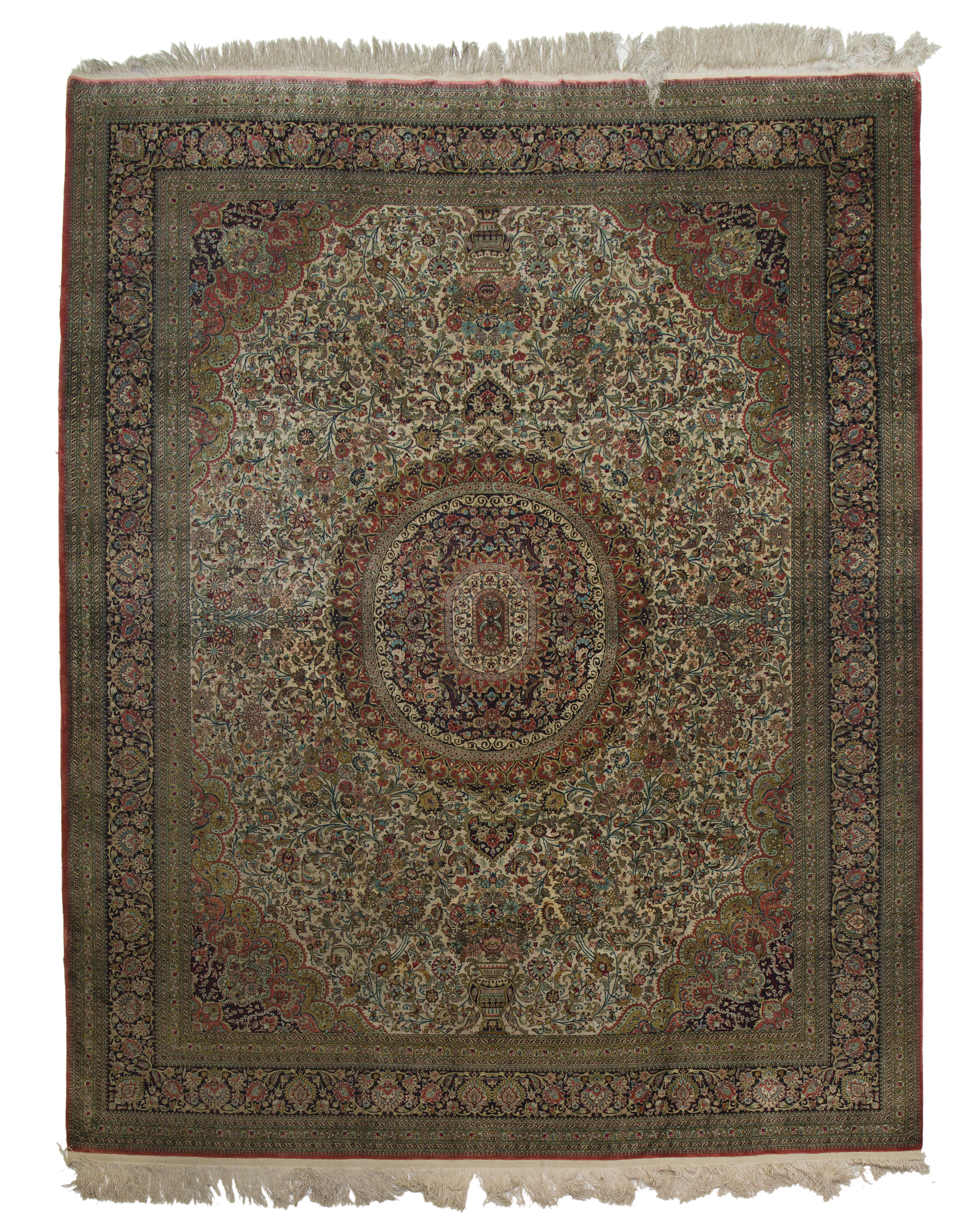 A large Persian area rug