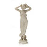 An Italian carved white marble statue