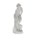 A white marble figure of Diana after the bath