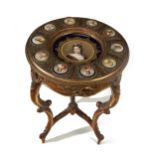 A Royal Vienna-set giltwood side table