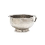 A Bolivian silver chamber pot