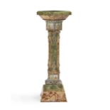 A French onyx and enamel pedestal