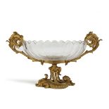 A Baccarat gilt-bronze and cut-crystal centerpiece