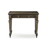 A Napoleon III inlaid brass game table