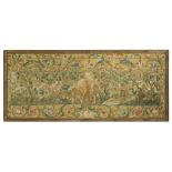 A Continental Pre-Raphaelite style silk tapestry