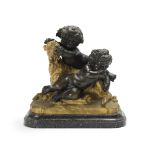 A gilt and patinated bronze figure, after La Rue