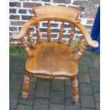 Victorian smoker's bow chair