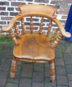 Victorian smoker's bow chair