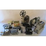 Quantity of Cine projectors, cameras and films inc Eumig P8 automatic, Ilford Elmo TL-100, Bell &