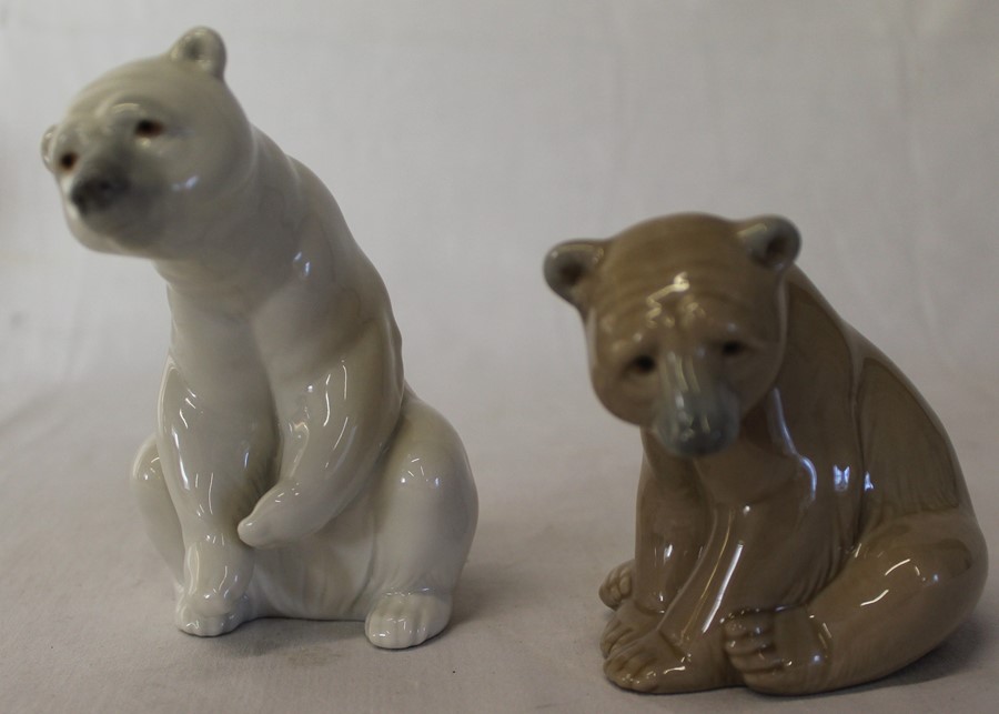 2 Lladro polar bears