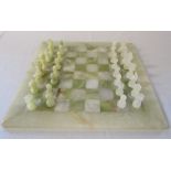 Marble and onyx chess set 41 cm x 41 cm