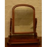 Victorian mahogany toilet mirror