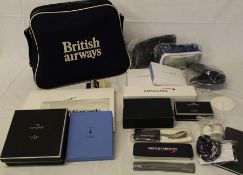 British Airways bag with Concorde collection & other airline items