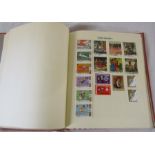 Stamp album containing world stamps