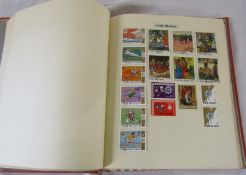 Stamp album containing world stamps