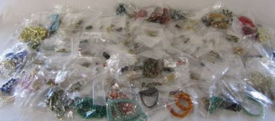 Large quantity of costume jewellery consisting of earrings, bracelets, necklaces and brooches