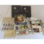 Assorted cigarette cards, tea cards and albums