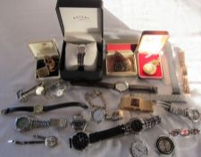 Various ladies and gents watches and straps inc Rotary