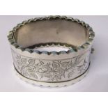 Victorian silver cuff bracelet Birmingham 1883 hallmark, makers possibly Sydenham Brothers weight