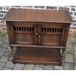 Reproduction 17th century oak cabinet L92cm D 41cm H 83cm