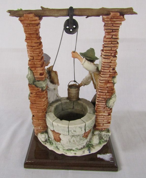 Large Capodimonte 'The wishing well' figurine by G Armani H 33 cm - Image 3 of 4