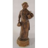 Large resin figure of a monk H 58 cm