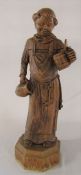 Large resin figure of a monk H 58 cm