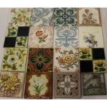 A quantity of Victorian and later ceramic tiles (45+)