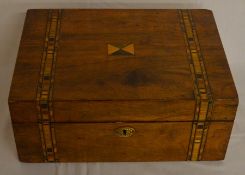 Victorian Tunbridge strapware box