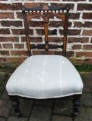 Edwardian inlaid nursing chair