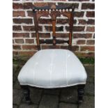 Edwardian inlaid nursing chair