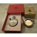 Boxed Lanco swiss stopwatch & a Dennison watch case (missing winder)
