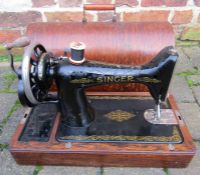 Cased Singer sewing machine
