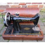 Cased Singer sewing machine