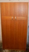 Small wooden wardrobe Ht 179cm W 92cm